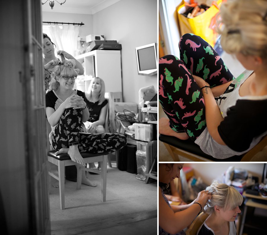 bridal preparation photos