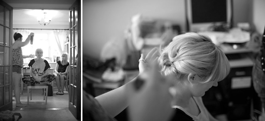 bridal preparation photos